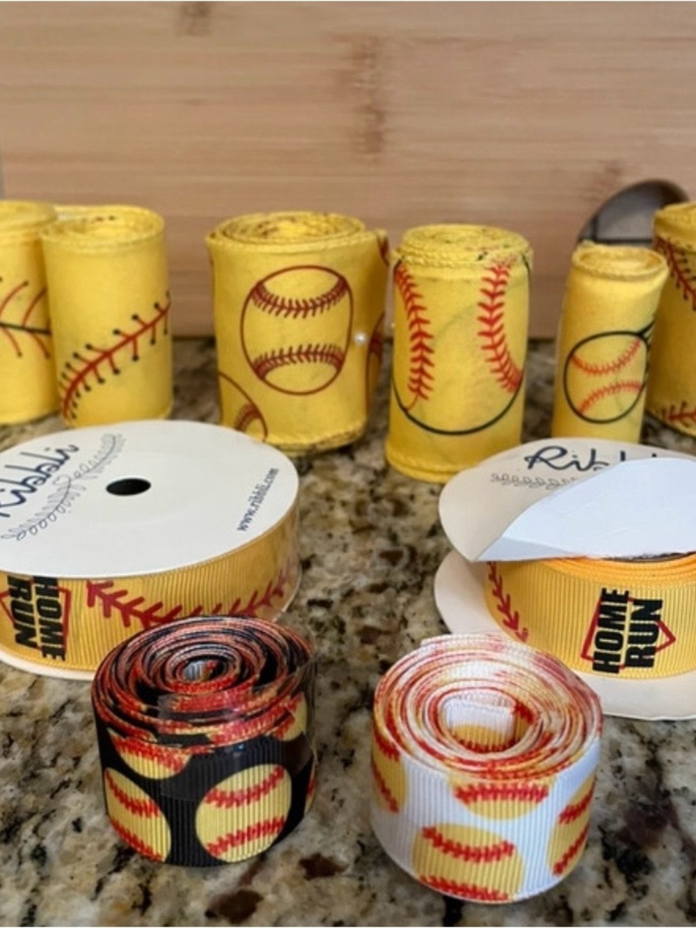 Yellow Sports Themed Ribbon